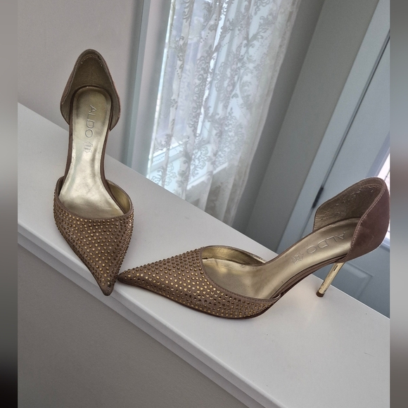 Gold Sparkle Aldo Heels - Picture 8 of 8